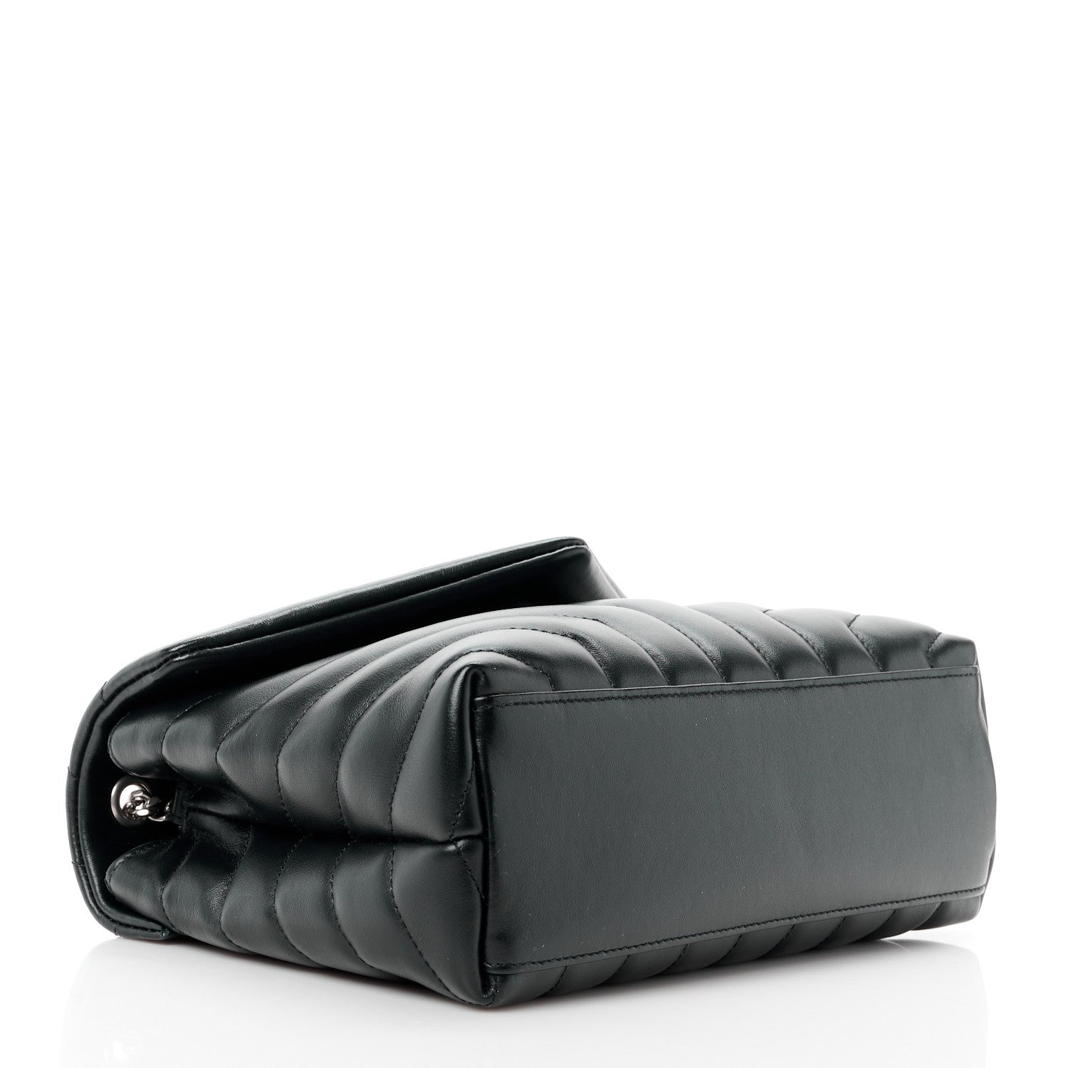 Saint Laurent Calfskin Y Quilted Monogram Small Loulou Chain Satchel Black 4 of 15