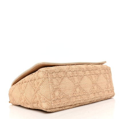 Christian Dior Raffia Calfskin Medium Caro Bag Beige 4 of 8