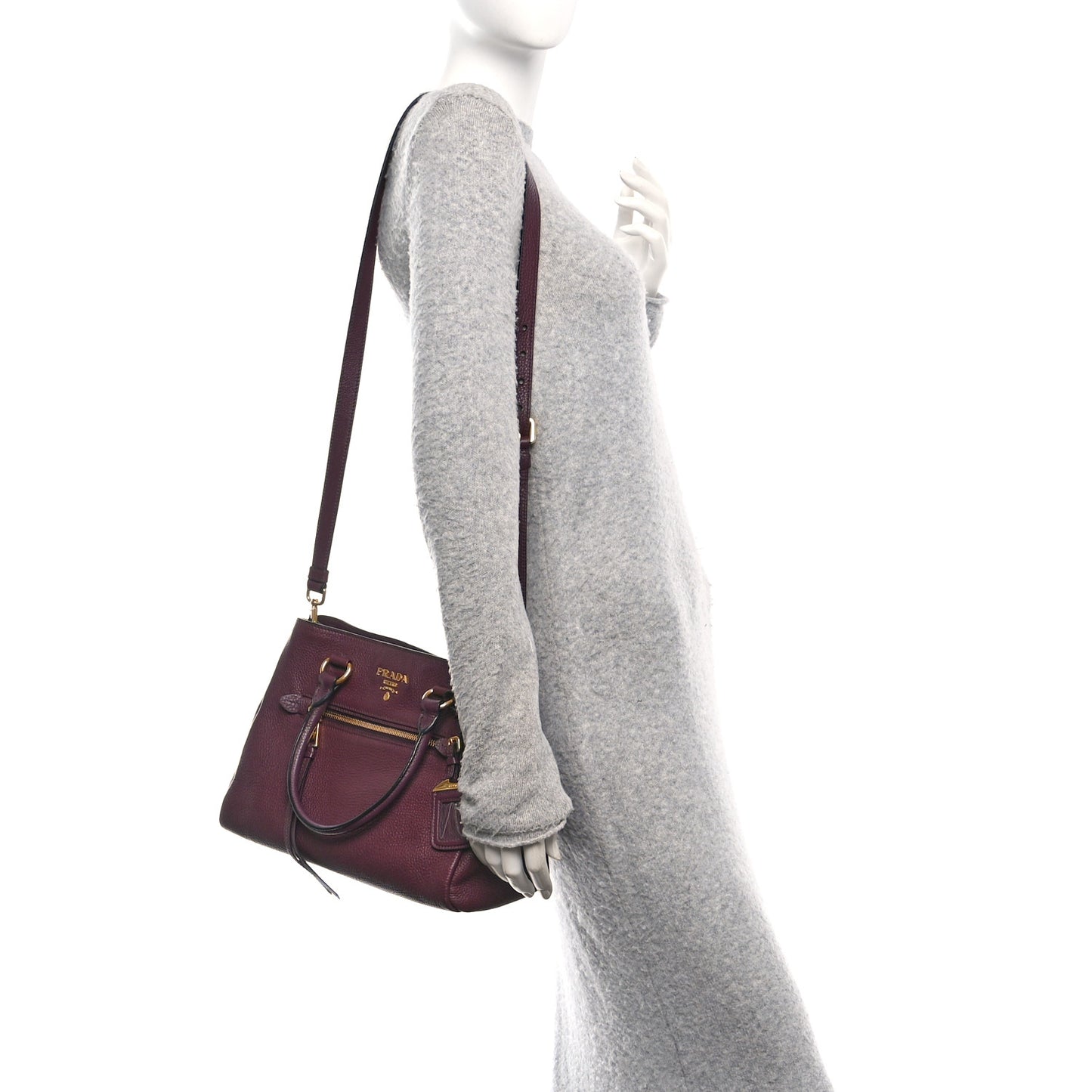 Vitello Phenix Shopping Tote  Granato