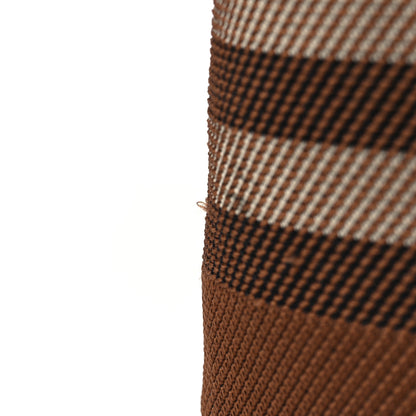 Burberry Knitted Check Calfskin TB Small Drawstring Bucket Bag Dark Birch Brown 10 of 10