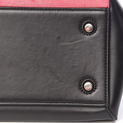 Celine Pony Hair Calfskin Small Tri-Color Edge Shoulder Bag Pink 12 of 15