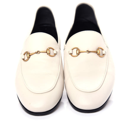Gucci Lambskin Womens Brixton Horsebit Loafers 40 Mystic White 5 of 11