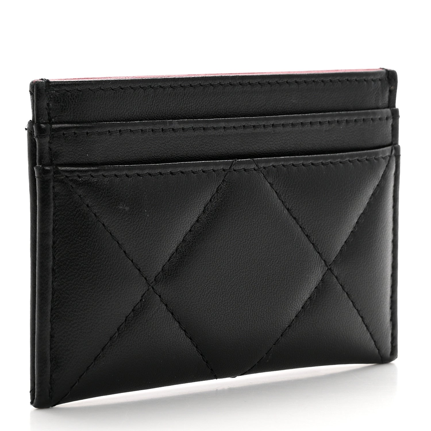 Chanel Lambskin Quilted Chanel 19 Card Holder Black 3 of 11