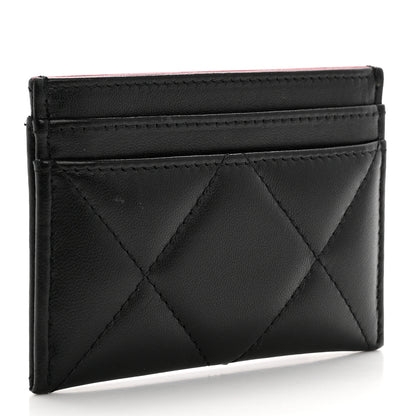 Chanel Lambskin Quilted Chanel 19 Card Holder Black 3 of 11
