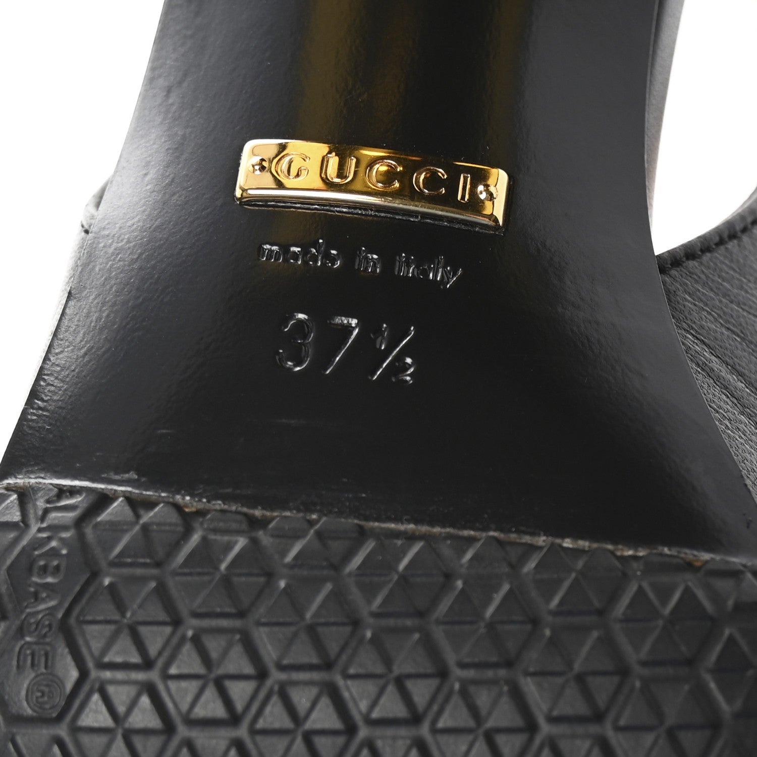 Gucci Malaga Kid Horsebit 75mm Slingback Pumps 37.5 Black 7 of 9