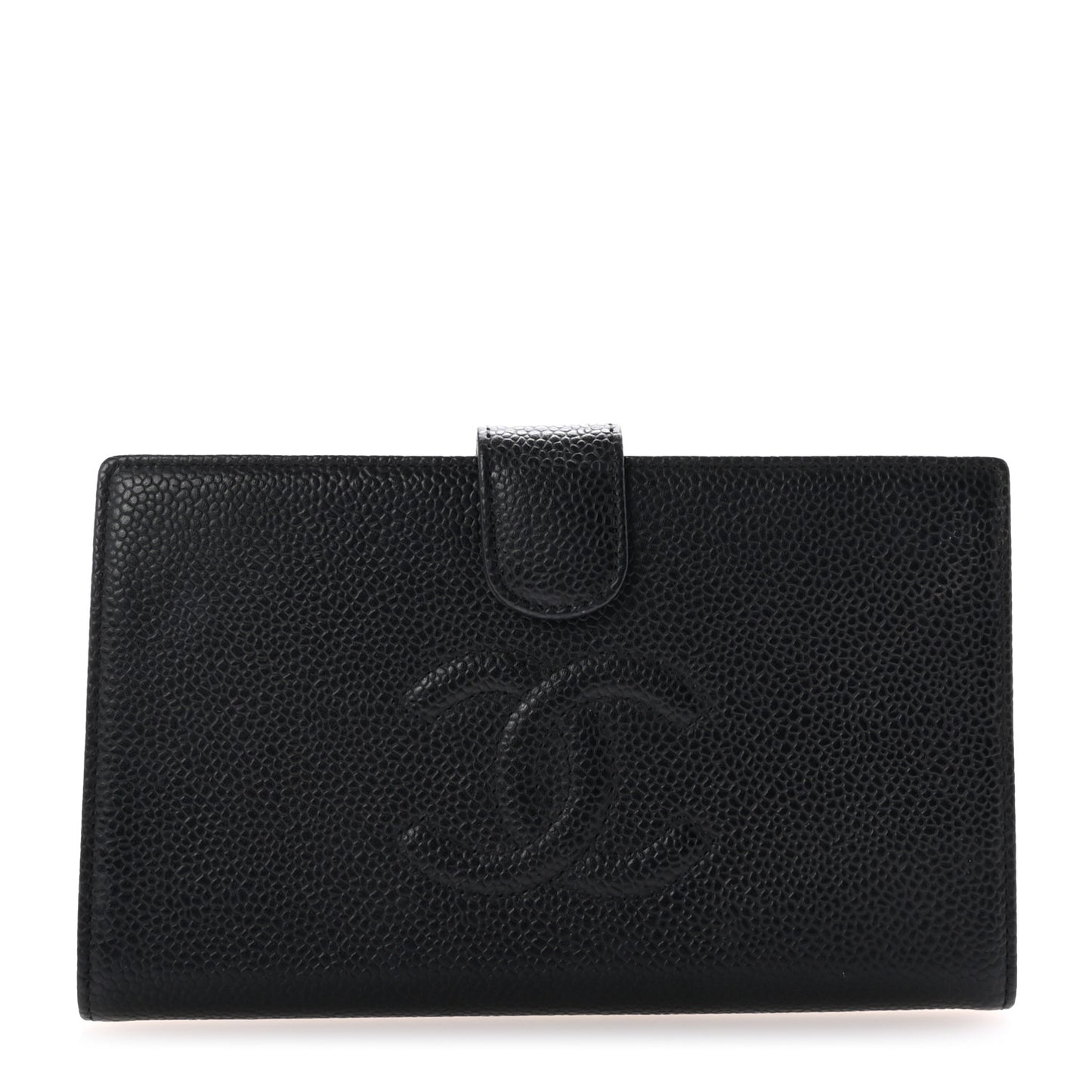 Caviar Timeless CC Zipped Pocket Wallet Black