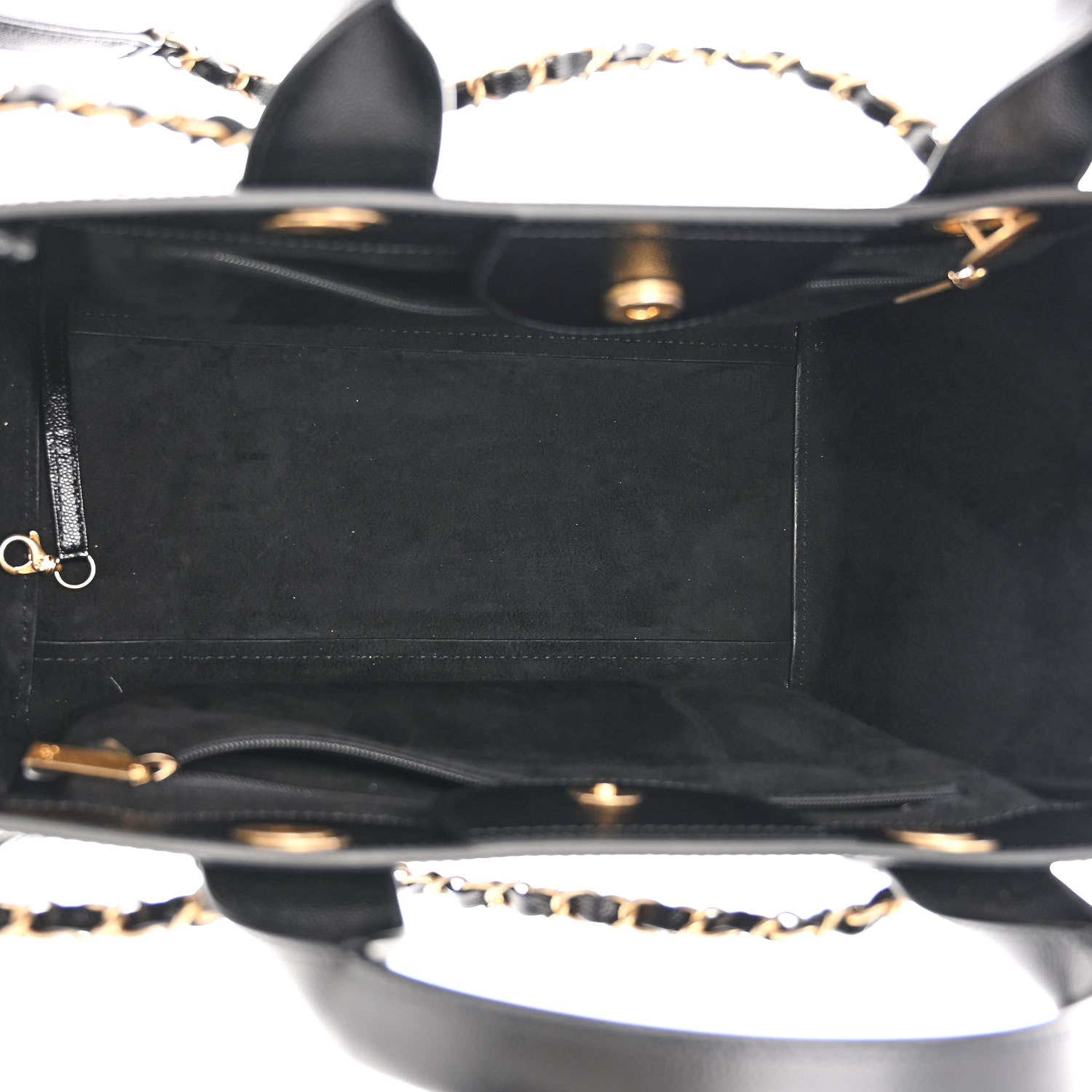 Chanel Caviar Small Studded Deauville Tote Black 5 of 9