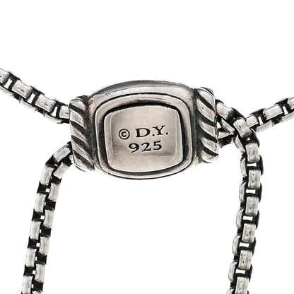 David Yurman Sterling Silver Diamond 32mm Stax Pendant Necklace 4 of 4