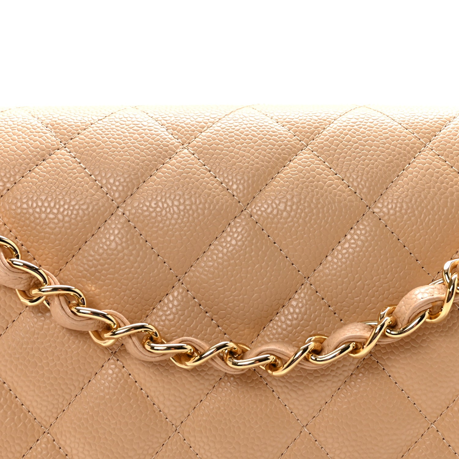 Chanel Caviar Quilted Jumbo Double Flap Light Beige 8 of 11