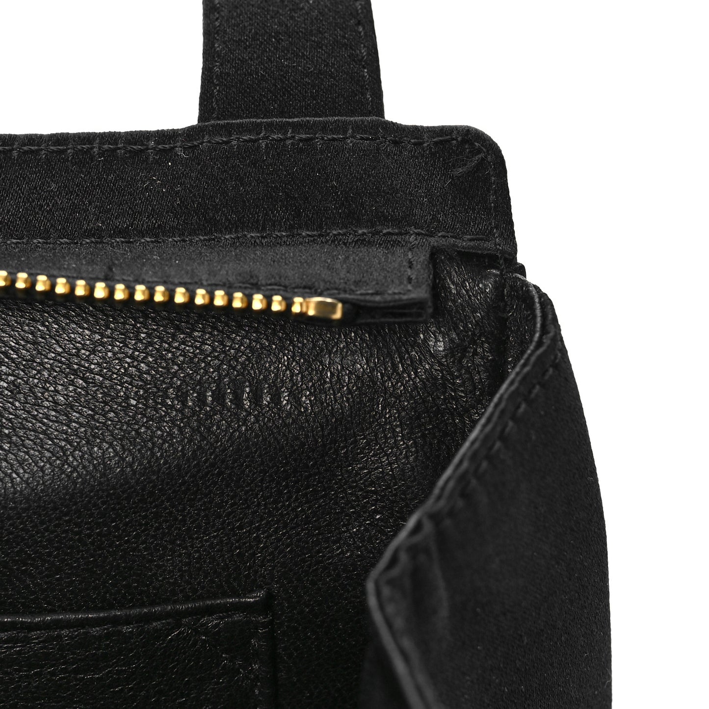 Satin Camellia Top Handle Bag Black