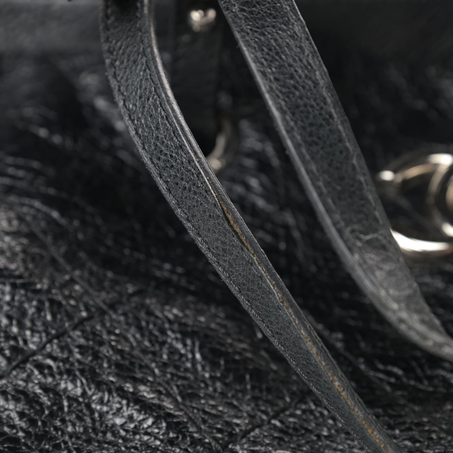 Chanel Glazed Calfskin Large On The Road Tote Black 12 of 12