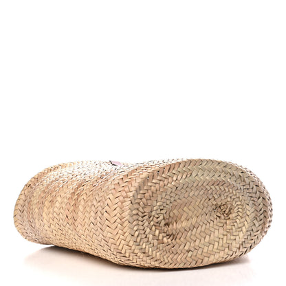 Celine Raffia Calfskin Triomphe Medium Panier Tan 3 of 6