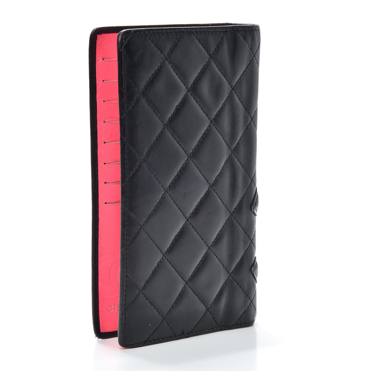 Chanel Calfskin Quilted Cambon Yen Wallet Black 2 of 7