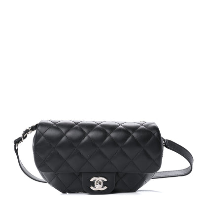Chanel Calfskin Quilted CC Uniform Flap Belt Bag Black 1 of 13