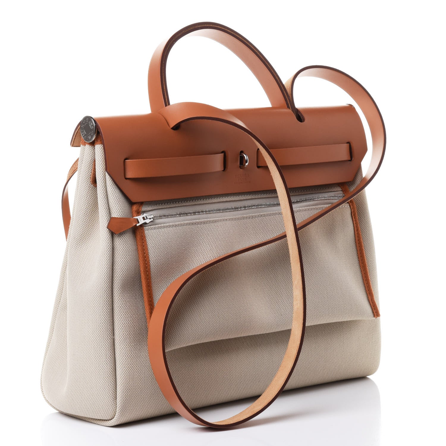 Hermes Vache Hunter Criss Viking Herbag Zip Retourne 31 PM Beton Fauve 2 of 4