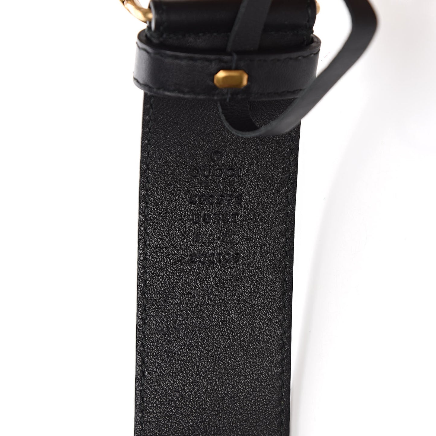 Calfskin L'Aveugle Par Amour Embroidered Double G 40mm Belt 100 40 Black Red