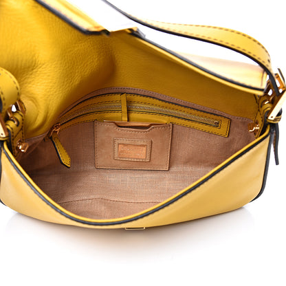 Fendi Vitello Flamingo Enamel Interchangeable Strap Baguette Chantilly Marrone Tobacco 4 of 11