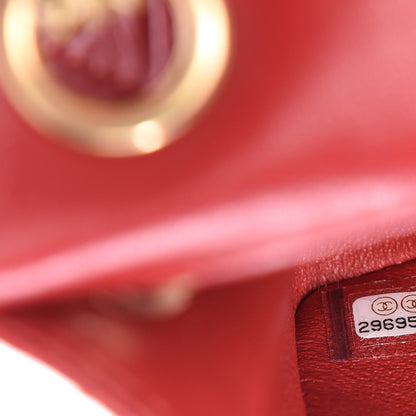 Chanel Aged Calfskin Quilted 2.55 Reissue Mini Flap Red 9 of 10