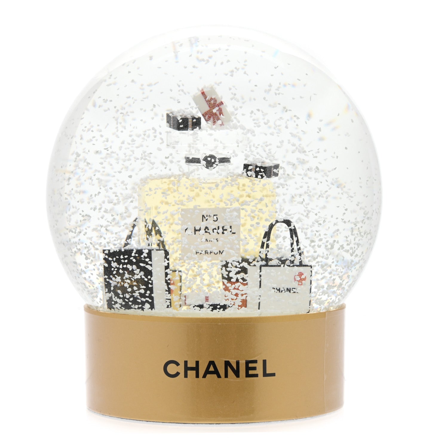 Chanel Glass N°5 Perfume Bottle Snow Globe 7 of 9