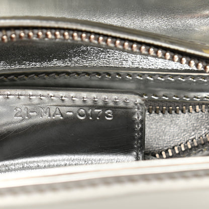 Christian Dior Metallic Patent Calfskin Medium Lady Dior Silver 7 of 11