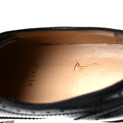 Christian Louboutin Patent Charletta Brogue Oxfords 37.5 Black 14 of 14