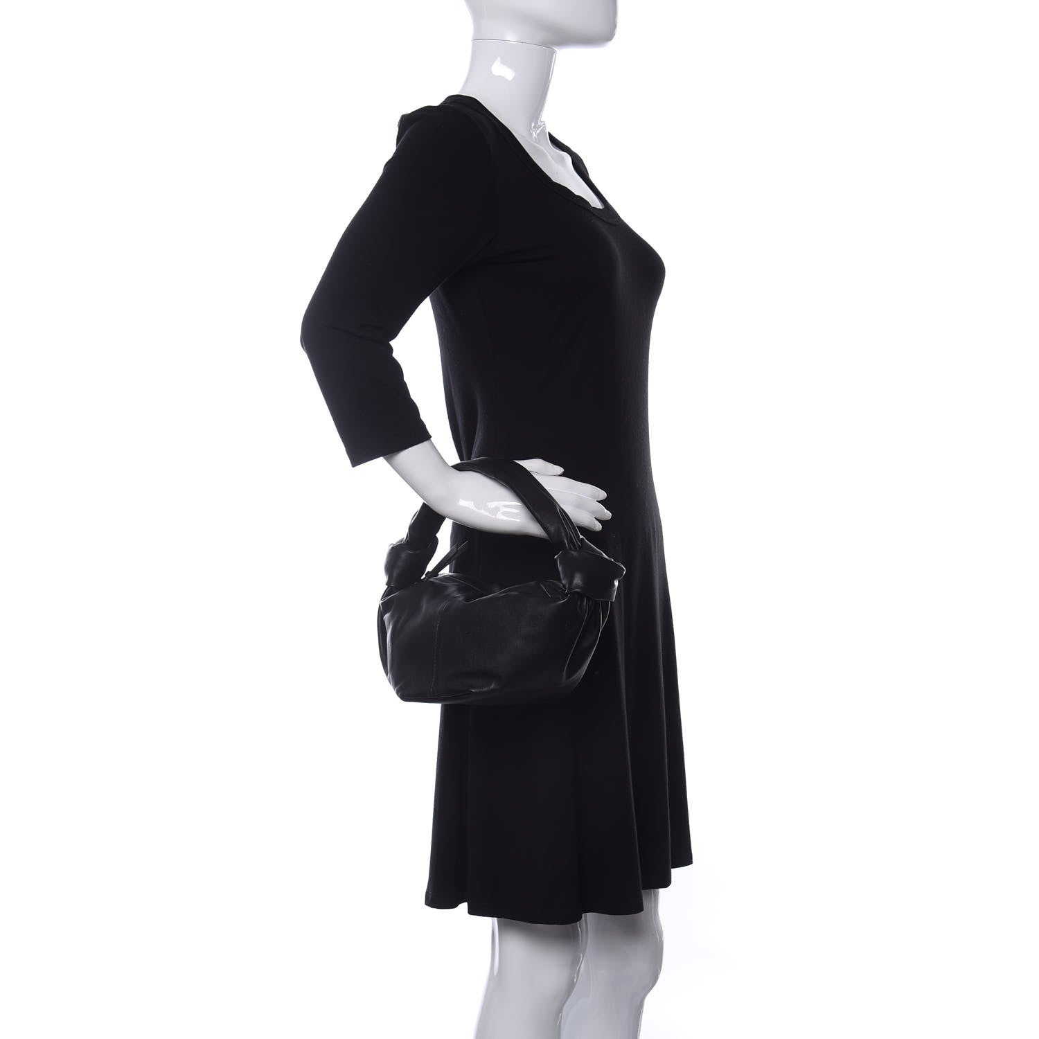 Bottega Veneta Nappa Mini Double Knot Bag Black 2 of 11