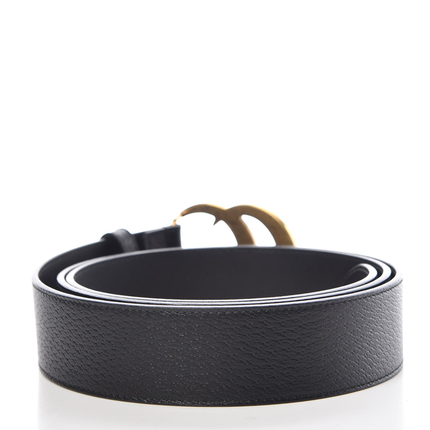 Gucci Textured Dollar Calfskin Double G 40mm Belt 120 48 Black 3 of 7