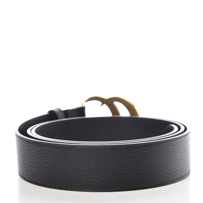 Gucci Textured Dollar Calfskin Double G 40mm Belt 120 48 Black 3 of 7