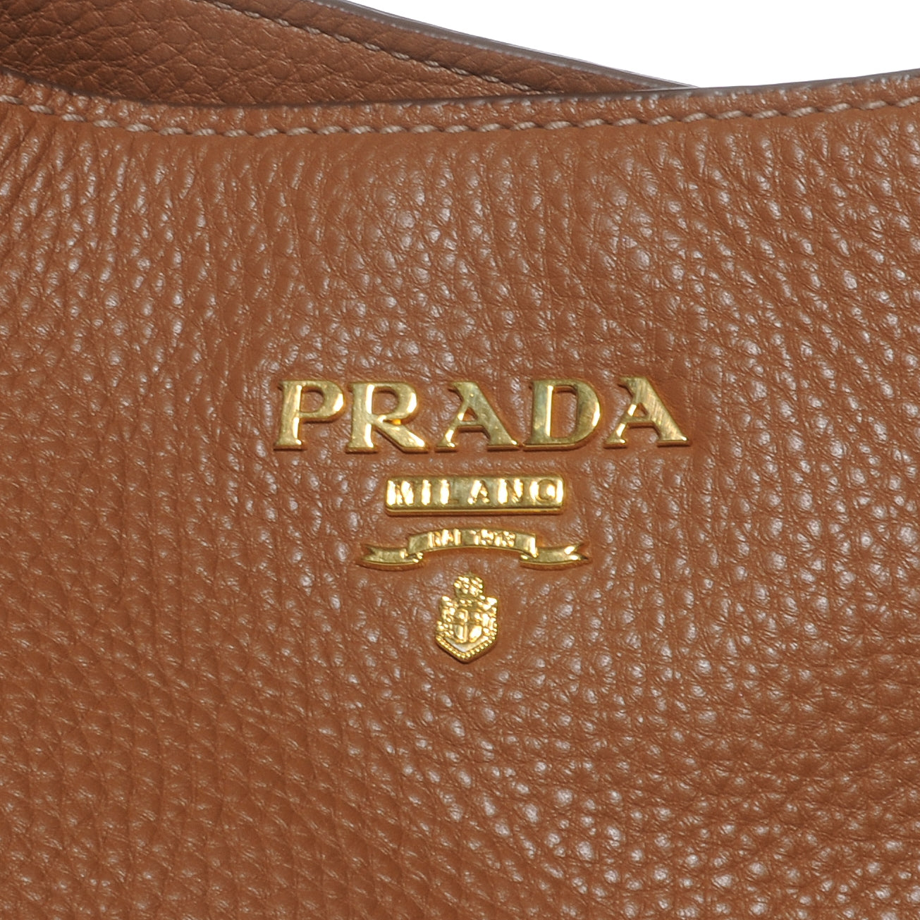 Prada Vitello Daino Leather Hobo Cuoio 5 of 8