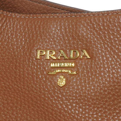 Prada Vitello Daino Leather Hobo Cuoio 5 of 8