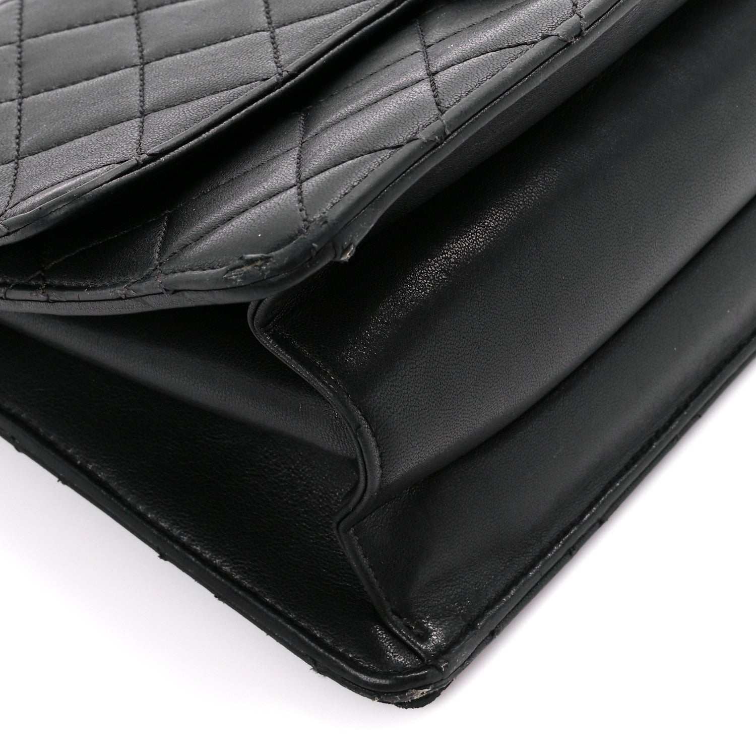 Chanel Sheepskin Quilted Large Beauty Lock Flap Black 10 of 11