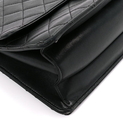 Chanel Sheepskin Quilted Large Beauty Lock Flap Black 10 of 11