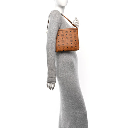 MCM Visetos Liz Shopper Tote Pouch Cognac 2 of 10