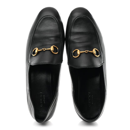 Gucci Lambskin Womens Brixton Horsebit Loafers 37.5 Black 2 of 9