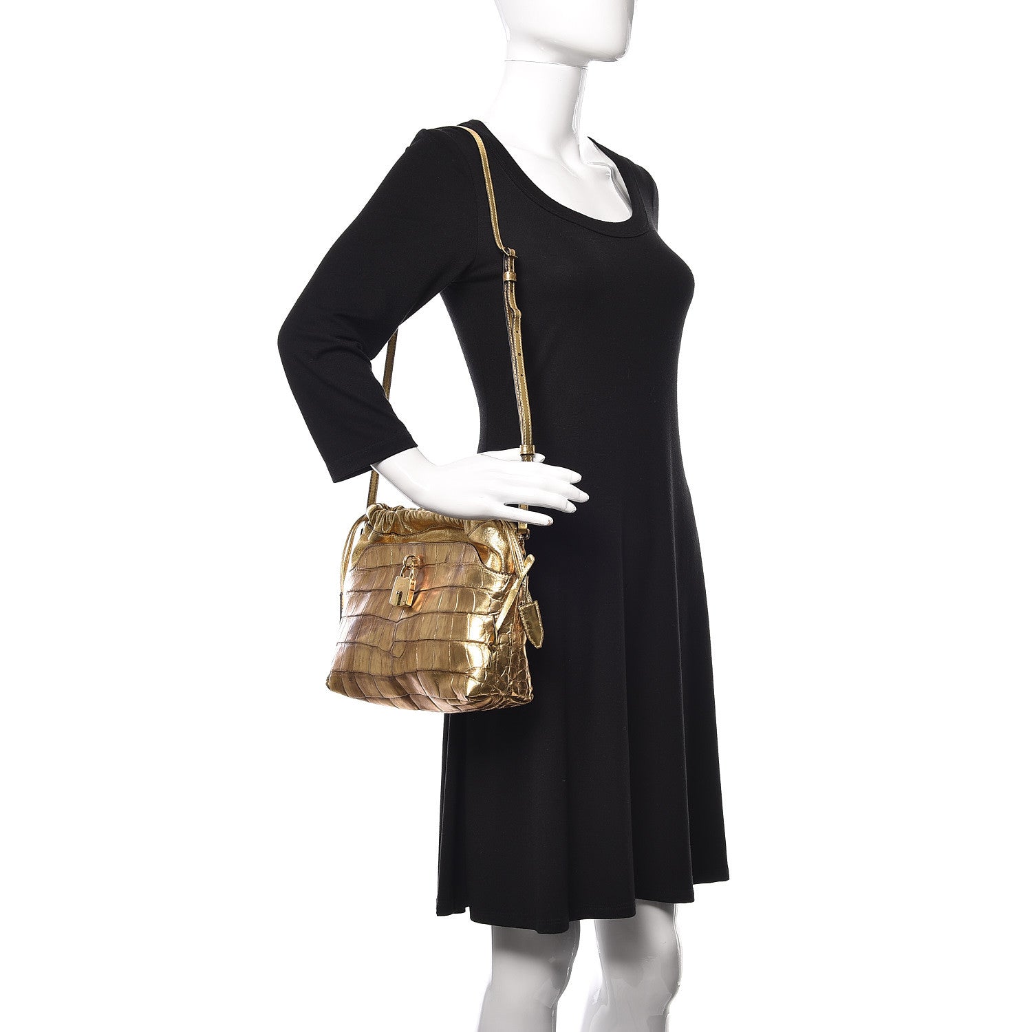 Burberry Metallic Alligator Little Crush Gold 2 of 9