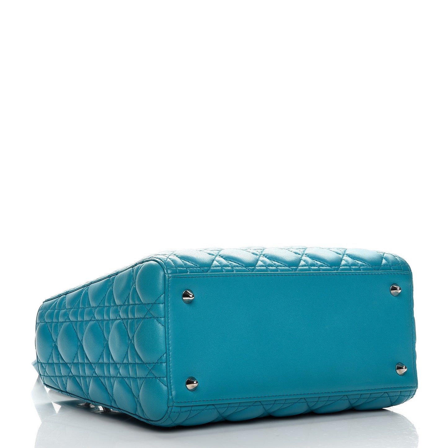 Lambskin Cannage Medium Lady Dior Turquoise