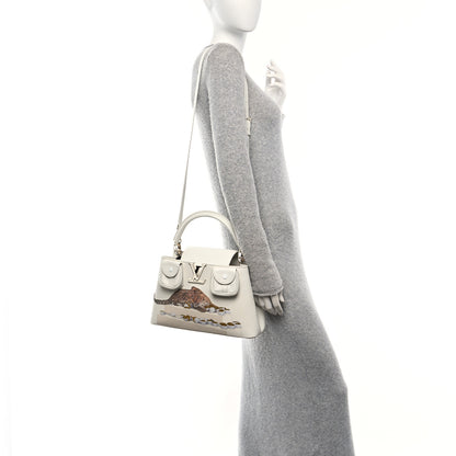 Louis Vuitton X PAOLA PIVI Taurillon Arty Capucines MM White 2 of 10