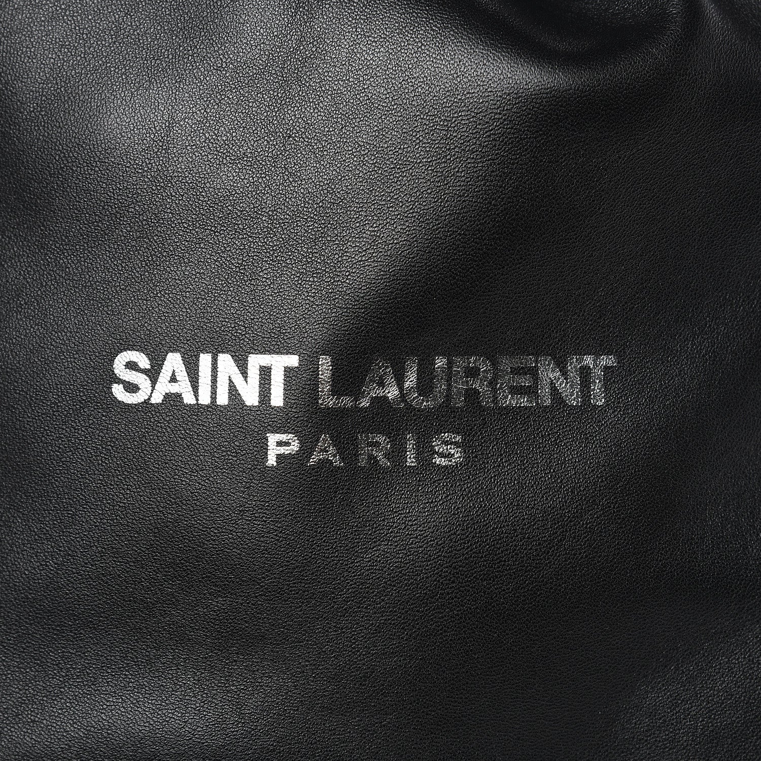 Saint Laurent Lambskin Teddy Drawstring Bag Black 11 of 11