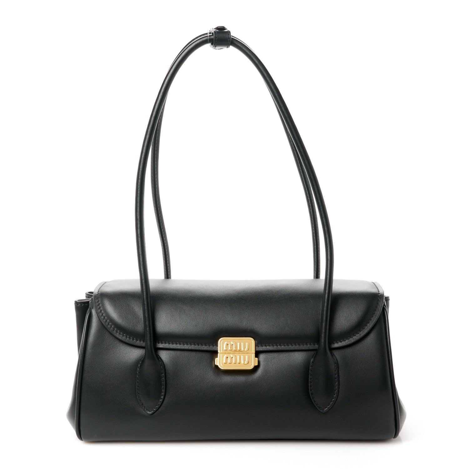 Miu Miu Nappa Padded Shoulder Bag Black 1 of 10