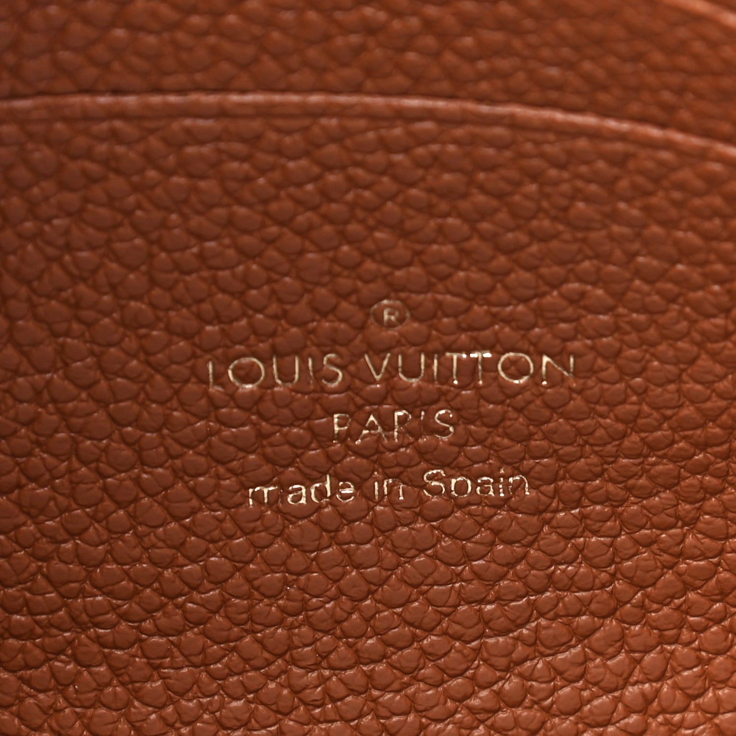 Louis Vuitton Empreinte Monogram Giant Double Zip Pochette Caramel 6 of 9