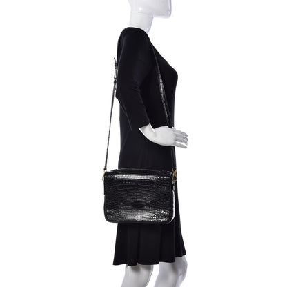 Nancy Gonzalez Crocodile Crossbody Black 2 of 10