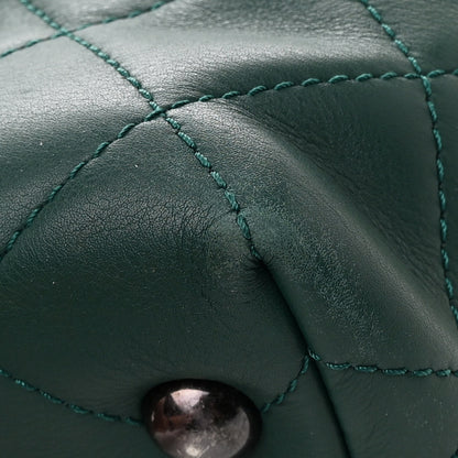 Chanel Calfskin Quilted Large Shopping In Chains Tote Green 11 of 13