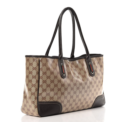 Gucci Crystal Monogram Medium Princy Tote Dark Brown 3 of 8