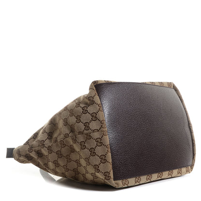 Gucci GG Monogram Medium Web Handle Bucket Tote Brown 4 of 9