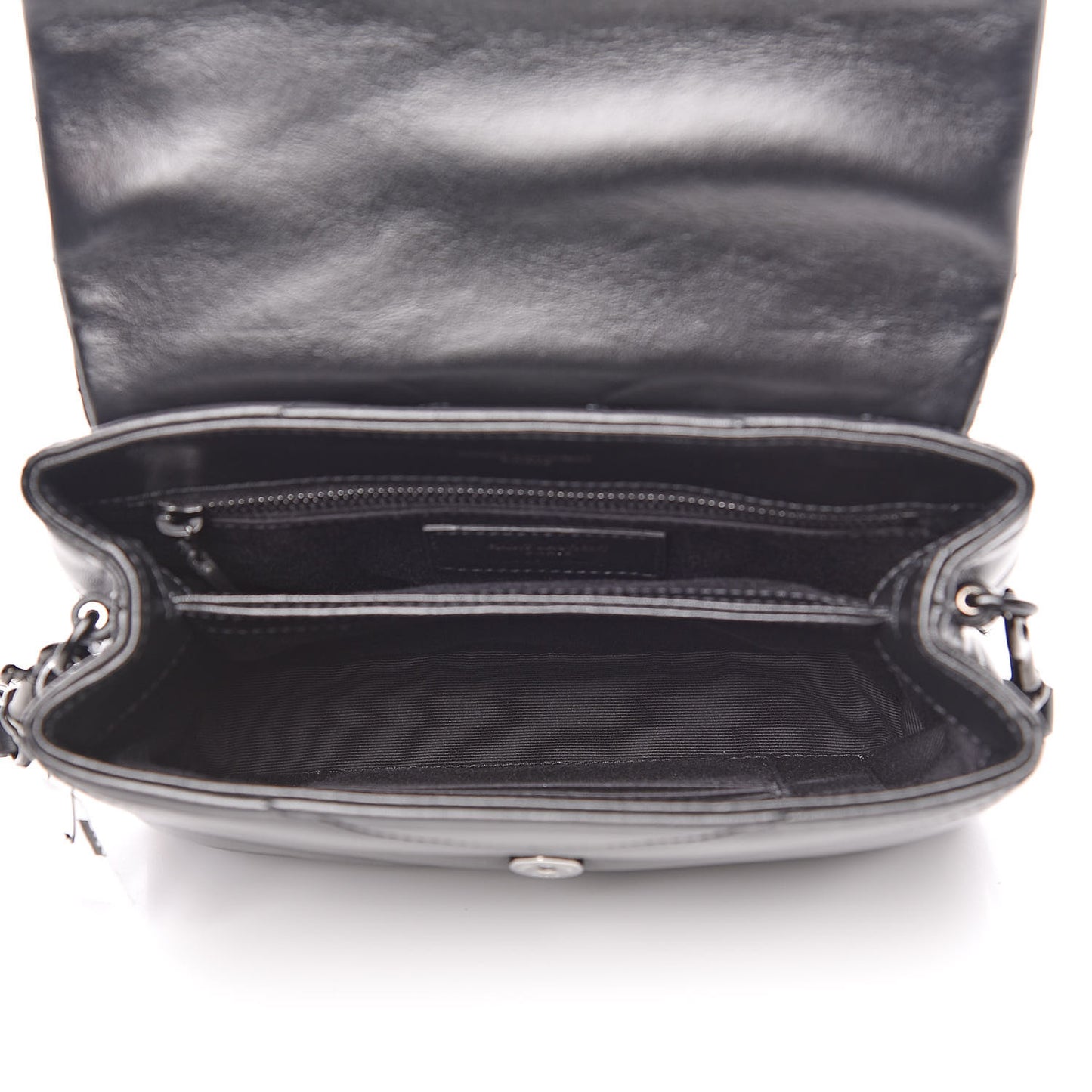 Calfskin Y Quilted Monogram Toy Loulou Crossbody Bag Black
