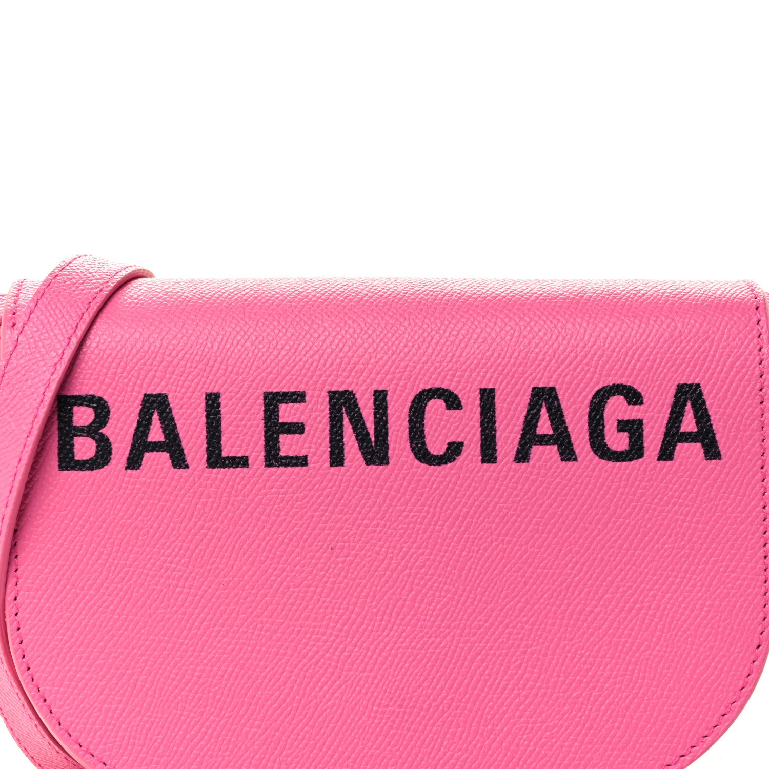 Balenciaga Signature Grained Calfskin Logo Print Ville Day Bag XS Rose Bubblegum Black 8 of 11