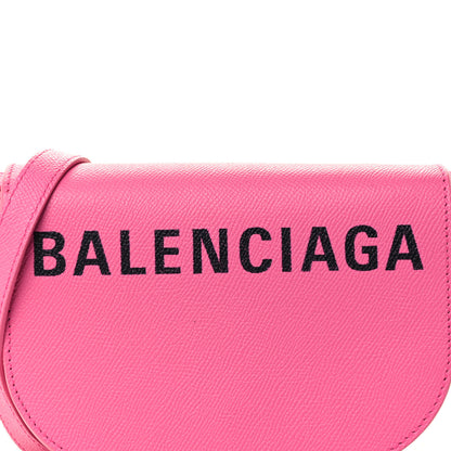 Balenciaga Signature Grained Calfskin Logo Print Ville Day Bag XS Rose Bubblegum Black 8 of 11