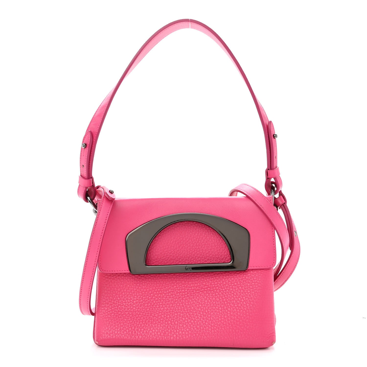 Christian Louboutin Grained Calfskin Passage Messenger Pink 1 of 13