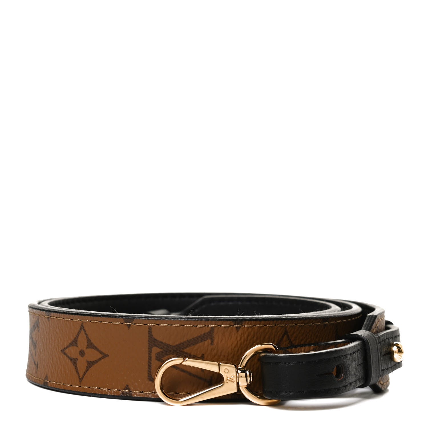 Louis Vuitton Reverse Monogram Bandouliere Shoulder Strap XL Black 1 of 6