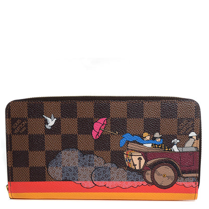 Louis Vuitton Damier Ebene 2015 Christmas Animation Zippy Wallet Poppy 1 of 7